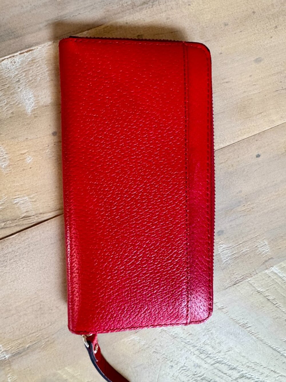 Kate Spade Wellesley Neda Zip-Around Wallet - Cherry Red Pebbled Leather - Picture 2 of 7